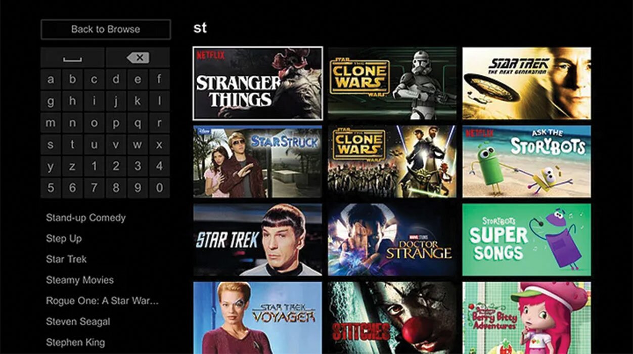 Netflix search matching with input and relevance