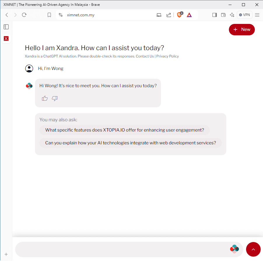 XIMNET - XTOPIA.IO RAG AI Chatbot Solution