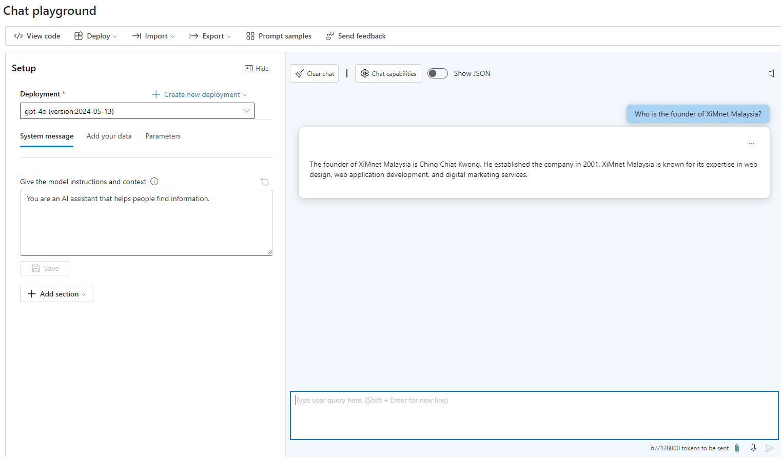 XIMNET - XTOPIA.IO RAG AI Chatbot Solution